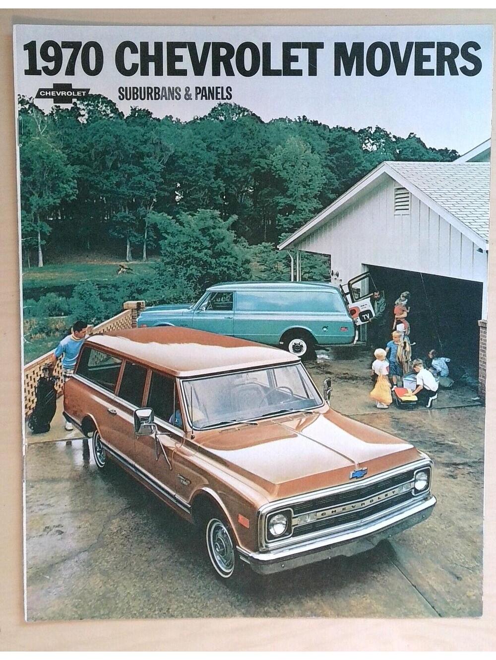 1970 Chevrolet Movers Brochure Suburban Panel Van Original Vintage Advertising